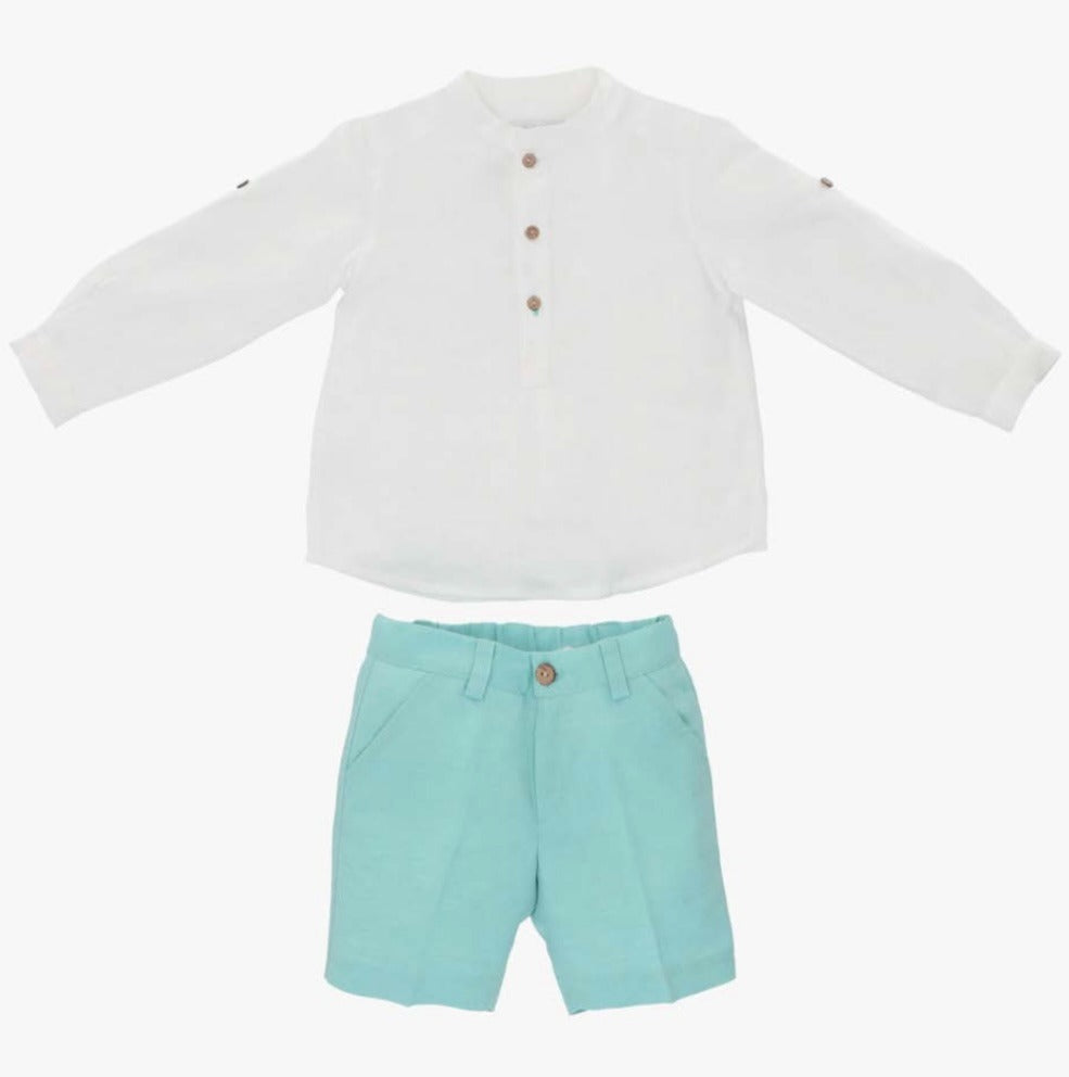 HOT Shorts Bermuda E Camicia Di Lino Completo Bermuda E